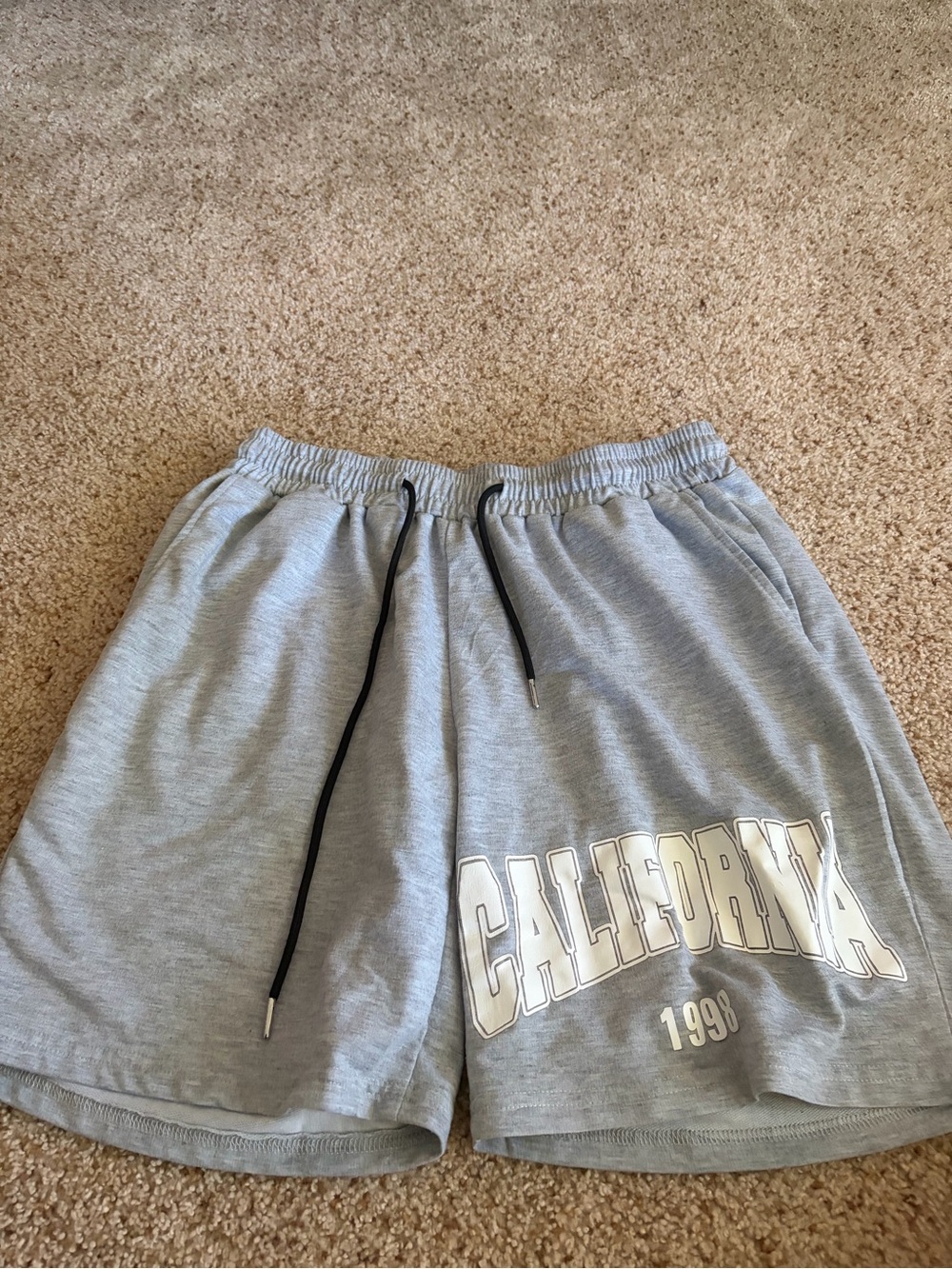T.J.Maxx Light Gray Men's Athletic Shorts with California Graphic